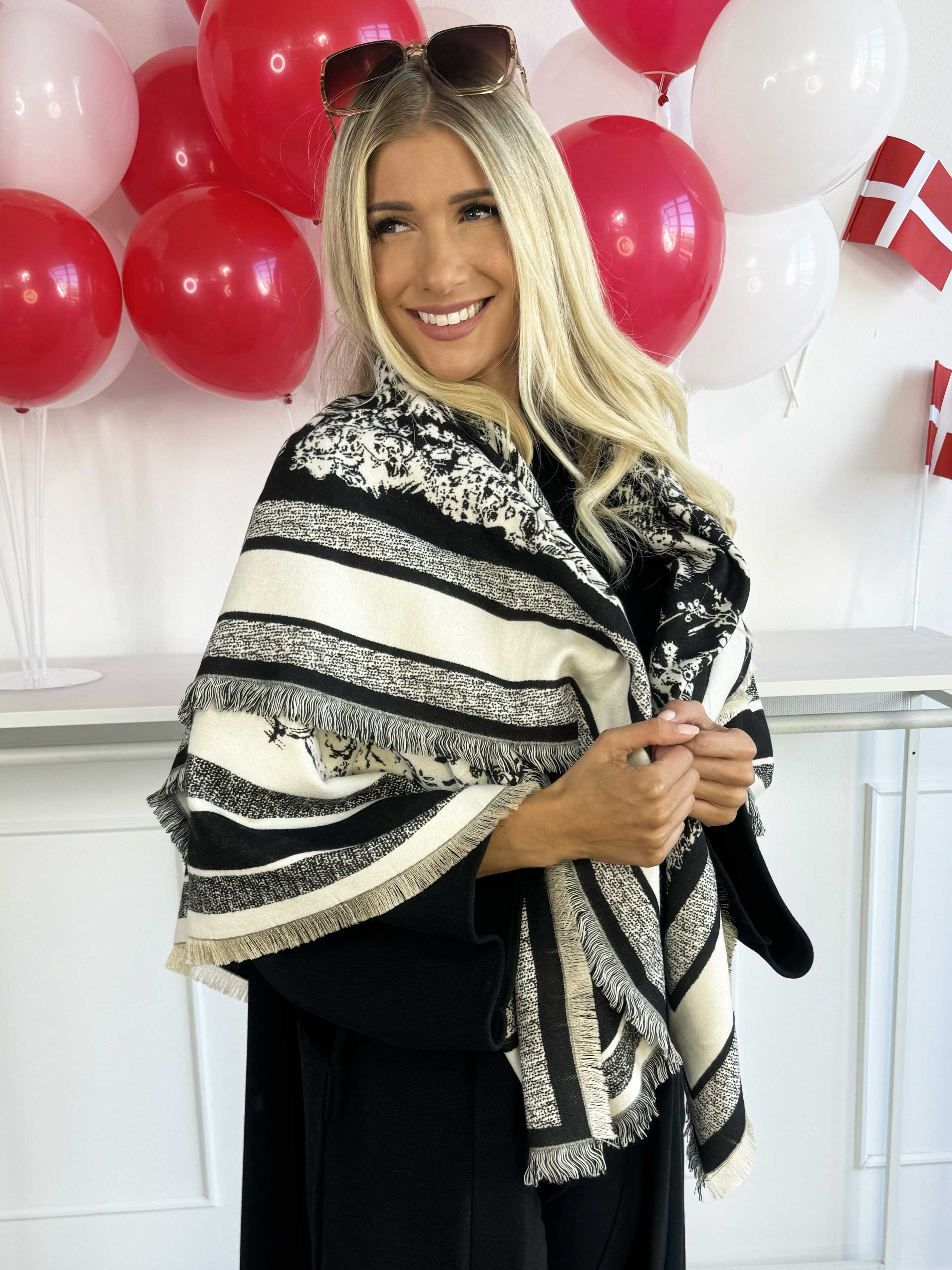 Tatiana - Meget blødt mønstret tørklæde